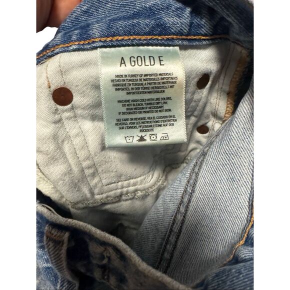 AGOLDE size 26 cut off distressed jean denim shorts - EUC - Picture 3 of 9